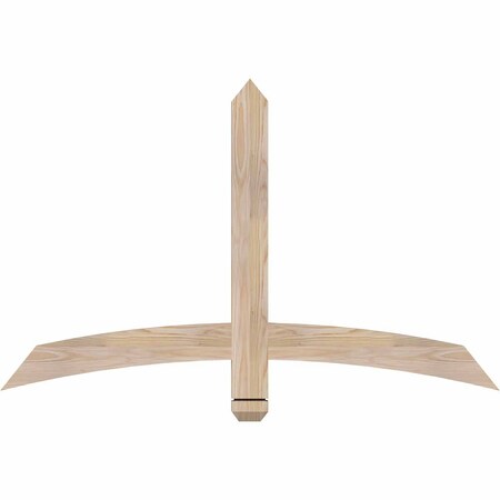 Ekena Millwork Bellingham Smooth Timber Gable Bracket, Douglas Fir, 48"W x 30"H x 1 1/2"D x 3 1/2"F, 15/12 Pitch GBW048X30X0204BEL00SDF
